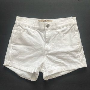 Hollister white high rise denim shorts
